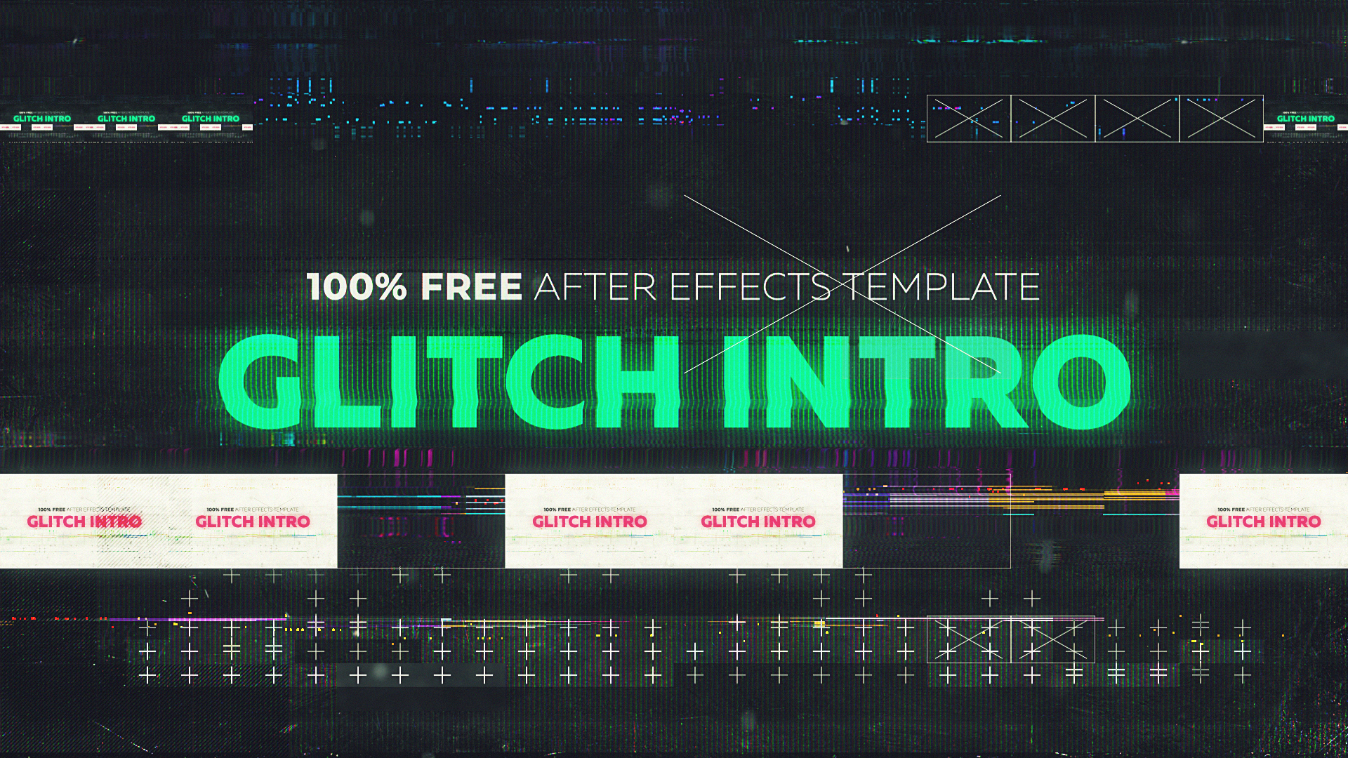 after effects template glitch title intro free download